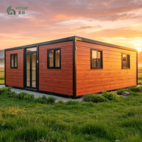 Maisons modulaires préfabriquées de qualité, 2 chambres, 20 pieds, 40 pieds, maison conteneur pliable et extensible avec toilettes, salle de bain et cuisine