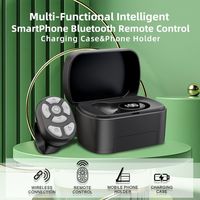 S20 tetikus nirkabel cerdas portabel, tetikus nirkabel cincin remote control, dengan wadah pengisi daya (putih), tetikus tujuan umum