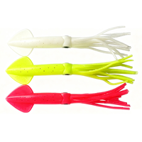 Nouvelle Leurre Souple OEM Bellance 10cm 6g pour Pêche en Bateau au Calamar, Appât Souple en PVC Lumineux pour Calamar et Seiche en Eau de Mer