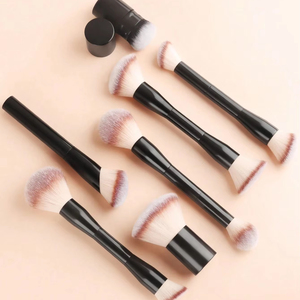 11PS Juego completo de brochas de maquillaje de función completa Juego de herramientas de maquillaje profesional súper suave de lujo marrón - Product Image 2