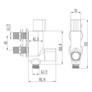 Juego de Pistola de Limpieza para Inodoro de Temperatura Constante, Totalmente en Cobre, Estilo Moderno y Simple, Montado en la Pared, con Agua Caliente y Fría Ajustable, Limpiador de Bidé - Product Image 3