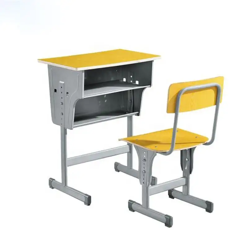 Novo Design Durável Estudante Mobiliário Escolar Ajustável Study Desk E Chair Classroom Mobiliário Estudo E Cadeira