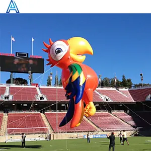 Riesiger großer großer Oxford Stoff aufblasbarer Vogel Papagei Tier Himmel Luft fliegen Drachen für aufblasbare hängende Vogel Parade Ballon