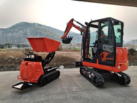 Chuangxin 2026 Mini Dumper Multifonctionnel sur Chenilles 600kg Mini Camion Benne Diesel pour la Construction Transport Gratuit