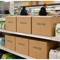 Boîte d'expédition en carton ondulé pour l'emballage logistique, solide, durable, taille personnalisée, vente en gros d'usine