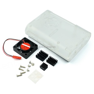 Carte de développement Raspberry Pi 4ème génération, boîtier moulé par injection ABS, peut être équipé d'un ventilateur de refroidissement en noir et blanc - Product Image 2