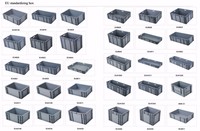 Boîte de stockage logistique Caisses en plastique Conteneur Entrepôt Bon marché Prix Empilable Industriel UE Plastique pour Poisson Palette Plastique
