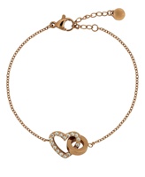 Bracelet en argent 925 plaqué or 18 carats avec zircon en forme de cœur éternel, bijoux fins et élégants de Milskye pour femmes