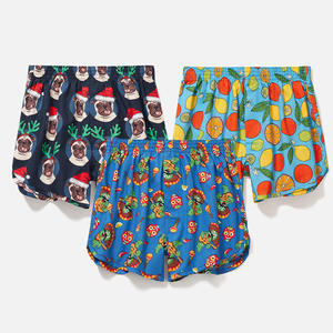 Pyjama d'été à carreaux en pur coton pour garçons, respirant, avec ceinture élastique, sous-vêtement, short de nuit - Product Image 5