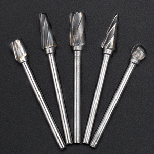 HUHAO 10 stuks 3mm schacht hardmetaal frees enkelvoudige snede roterende frees wolfraamcarbide roterende frees elektrische slijpboor - Product Image 3