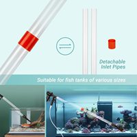 ZMaker – Kit de nettoyage de gravier pour Aquarium, outils d'aspirateur pour Aquarium 3 en 1 changeur d'eau rapide nettoyeur de gravier pour Aquarium
