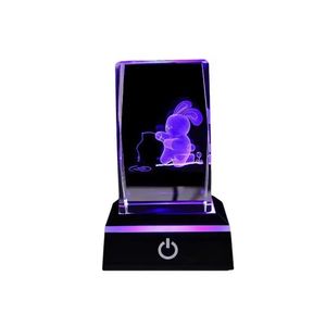 Superventas 3D cristal Ángel <span class=keywords><strong>noche</strong></span> luz Navidad decoración escritorio láser cubo con pilas para sala <span class=keywords><strong>de</strong></span> estar - Product Image 4