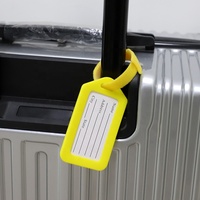 Étiquette de bagage en plastique bon marché, étiquette de valise, étiquette de nom pour voyage