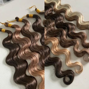 Extension per <span class=keywords><strong>Capelli</strong></span> <span class=keywords><strong>Sintetici</strong></span> Hot Sell per <span class=keywords><strong>Trecce</strong></span> all'Uncinetto, Fibra Premium Anna Body Wave, Senza Grovigli, <span class=keywords><strong>Trecce</strong></span> Boho Setose 100g - Product Image 4