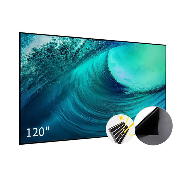 R 120 Inch ALR T Prism UST Laser Projector Screen Ambient Light Rejecting Alr Screen Ust Alr Fixed Screen 120
