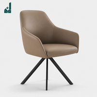 Fauteuil de bureau de luxe en cuir rembourré, fauteuil lounge individuel pour salle d'attente commerciale, zone de réception, hôtel