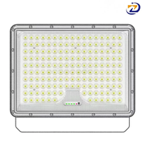 Lampes solaires extérieures étanches 100W, ZY Die-Cast Al Solar Street/Flood Light avec charge 25% plus rapide et réflecteur