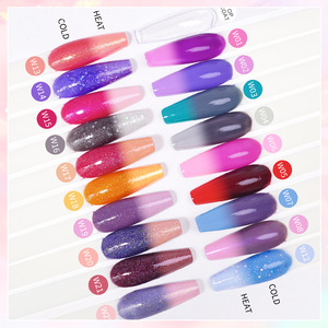 Set de Esmalte de Uñas Termosensible que Cambia de Color, Sin Necesidad de Lámpara UV, Secado Rápido y Sin Desprendimiento, Arte de Uñas con Degradado Negro - Product Image 2