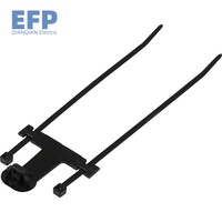 50 Uds. De bridas de nailon negro, sujetador de cremallera para remolque de coche, remaches de empuje de 11mm, forro de techo de alfombra, Clip de envoltura de cableado para remolque de coche