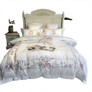 Super <strong>King</strong> <strong>Bedding</strong> Customized <strong>Size</strong> Fitted Sheet <strong>Luxury</strong> Organic Duvet Cover Embroidery Premium White Egyptian Cotton <strong>Bedding</strong> <strong>Set</strong> - Product Image 4