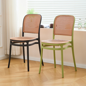 Khung màu đen nâu ghế PE mây ra cửa ghế monoblock rắn nhựa mía đám cưới ăn ghế tại Trung Quốc - Product Image 1