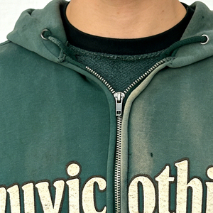 Sudadera con Capucha Personalizada de Alta Calidad para Hombre, Estilo Urbano, Vintage, Lavado Ácido, Efecto Desgastado, Lavado Sucio, Oversize, de Forro Polar - Product Image 3