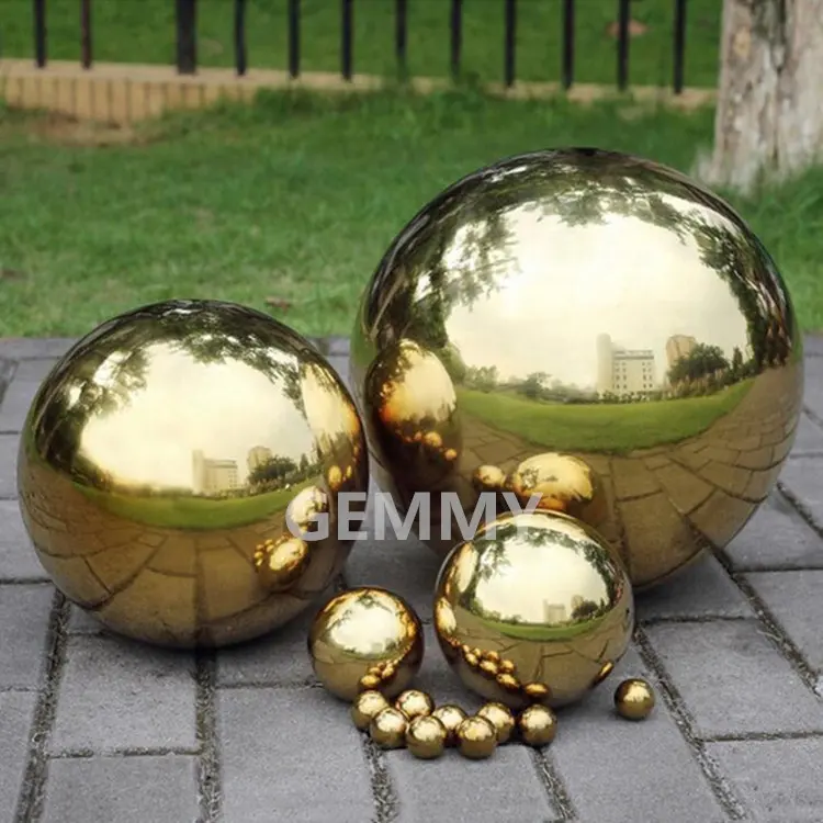 Customized Surface Spheres Gold Silver Colorful Classic Style Garden Steel Metal Polished Sculpture Large Stainless Steel Ball