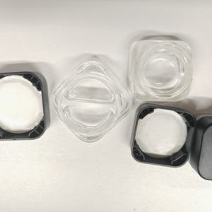 Hot sale Black tamper-evident <b>glass</b> <b>jar</b>, eye cream <b>jar</b>, small-sized face cream <b>jar</b> 3g 5g cosmetic sample <b>jar</b>, - Product Image 1