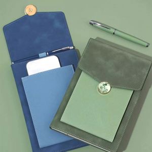 Custom Logo High-End A5 Pocket Books Leather <b>Notebook</b> <b>Set</b> Includes Pen Office Supplies Graduation Diary-for Gift <b>Sets</b> - Product Image 3