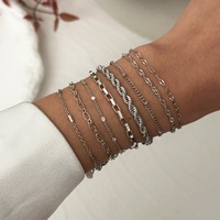Cadenas PVD chapadas en oro de 18 quilates, cadena de cuerda trenzada, pulseras, cadena a granel, hipoalergénica, resistente al agua, joyería sin deslustre