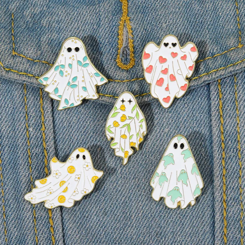 Cartoon Funny Jewelry Gift Kids Friends spille smaltate Custom Halloween spille fantasma spille con risvolto