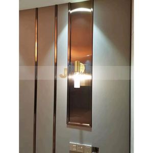 LL315 304 316 Profilé décoratif en acier inoxydable noir titane, finition brossée, sans rayures, profil en U, couleur acier inoxydable - Product Image 6