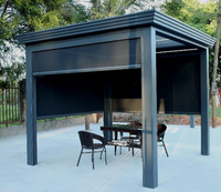 Pergola motorisée en aluminium CBMMART pour extérieur, pergola à lames orientables, imperméable, pour patio, jardin, piscine, gazebo