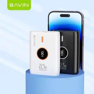 BAVIN PC003 사용자 정의 휴대용 휴대 전화 10000mah 전원 은행 22.5W 여행 PD QC3.0 고속 충전 전원 은행