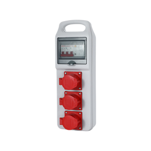 Boîte d'alimentation portable IP54 étanche en ABS avec protection contre les fuites 3P et 3 prises industrielles 16A 4 broches, boîte de prises portable - Product Image 1