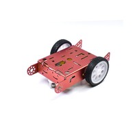 Kit de voiture robot intelligente en alliage d'aluminium 2WD, kit de châssis métallique