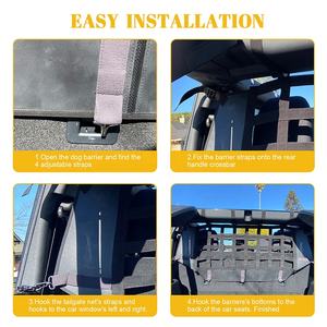 Red de Seguridad de aislamiento de maletero de coche, organizador de red de carga para <span class=keywords><strong>Ford</strong></span> <span class=keywords><strong>Bronco</strong></span> 2021 2022, 4 piezas de puerta - Product Image 4