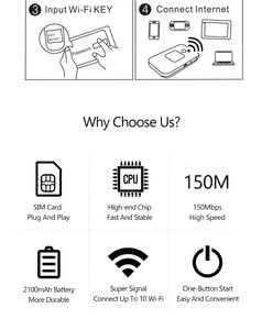 เราเตอร์ไวไฟ Yiran Wholesale Price MF800 Mifis LTE 4g Lte พร้อมช่องใส่ซิมการ์ด แบตเตอรี่ 2100mAh VPN เราเตอร์ 4g สำหรับแล็ปท็อป - Product Image 6