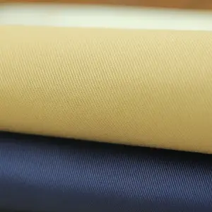 Wholesale T/C 65/35 Poly Cotton Blended Heavy Twill Workwear Textile Fabrics 108*58 Dyed Single Yarn Twill Workwear Fabric