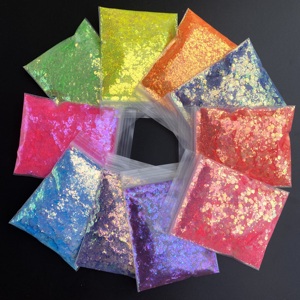 10 g/sac vente en gros en vrac artisanat gros paillettes blanc irisé mélangé paillettes pour verre de boule à <span class=keywords><strong>neige</strong></span> - Product Image 5