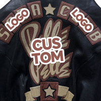 Blouson Bomber Varsity en Cuir Personnalisé pour Homme avec Logo Brodé en Chenille, Réversible, Imperméable et Coupe-Vent