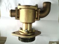 Pompe à eau de mer en cuivre flexible en caoutchouc avec roue à aubes en laiton pour le refroidissement du moteur de navire, transfert de puissance par engrenage, 200 l/min, DN50 mm