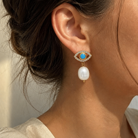 Boucles d'oreilles en forme de cœur en nacre JUSNOVA, plaquées or 18K PVD, imperméables, hypoallergéniques, résistantes à la décoloration, vente en gros, bijoux personnalisés pour femmes