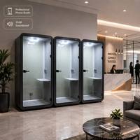 Cabine téléphonique en acier pour bureaux privés, idéale pour les écoles, bibliothèques, bureaux à domicile, entrepôts et supermarchés