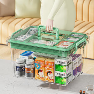 COIZY, bolsa médica portátil de gran capacidad, caja de Medicina de primeros auxilios de uso doméstico multicapa, contenedor de almacenamiento de medicamentos para niños - Product Image 4