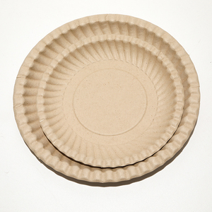Vaisselle <span class=keywords><strong>jetable</strong></span> en papier écologique, pièces, papier de table biodégradables, assiette à sucre, assiette à aliments - Product Image 1