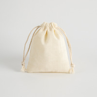 Sacs en coton à cordon de serrage multi-tailles (8x10cm 5x7cm 15x20cm) de haute qualité pour le rangement de bijoux, rectangulaires, unis, en tissu multicolore