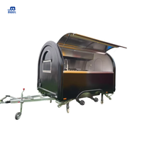 Remorque alimentaire mobile multifonctionnelle MAICHE en fibre de verre personnalisée à 4 roues pour extérieur, camion BBQ, chariot de restauration rapide, bar à hamburgers et frites