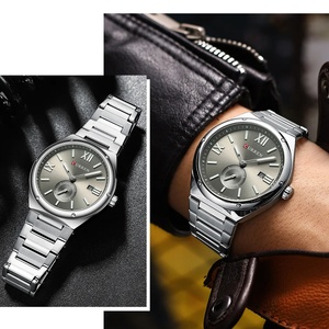 Montre à quartz pour homme CURREN 8471 moderne avec cadran secondes et date-jour, bracelet en acier inoxydable, montres-bracelets minimalistes - Product Image 6