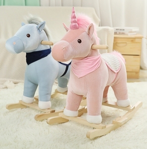 音楽ぬいぐるみとユニコーン馬ロッキングホース子供の幼児教育教育玩具 - Product Image 1